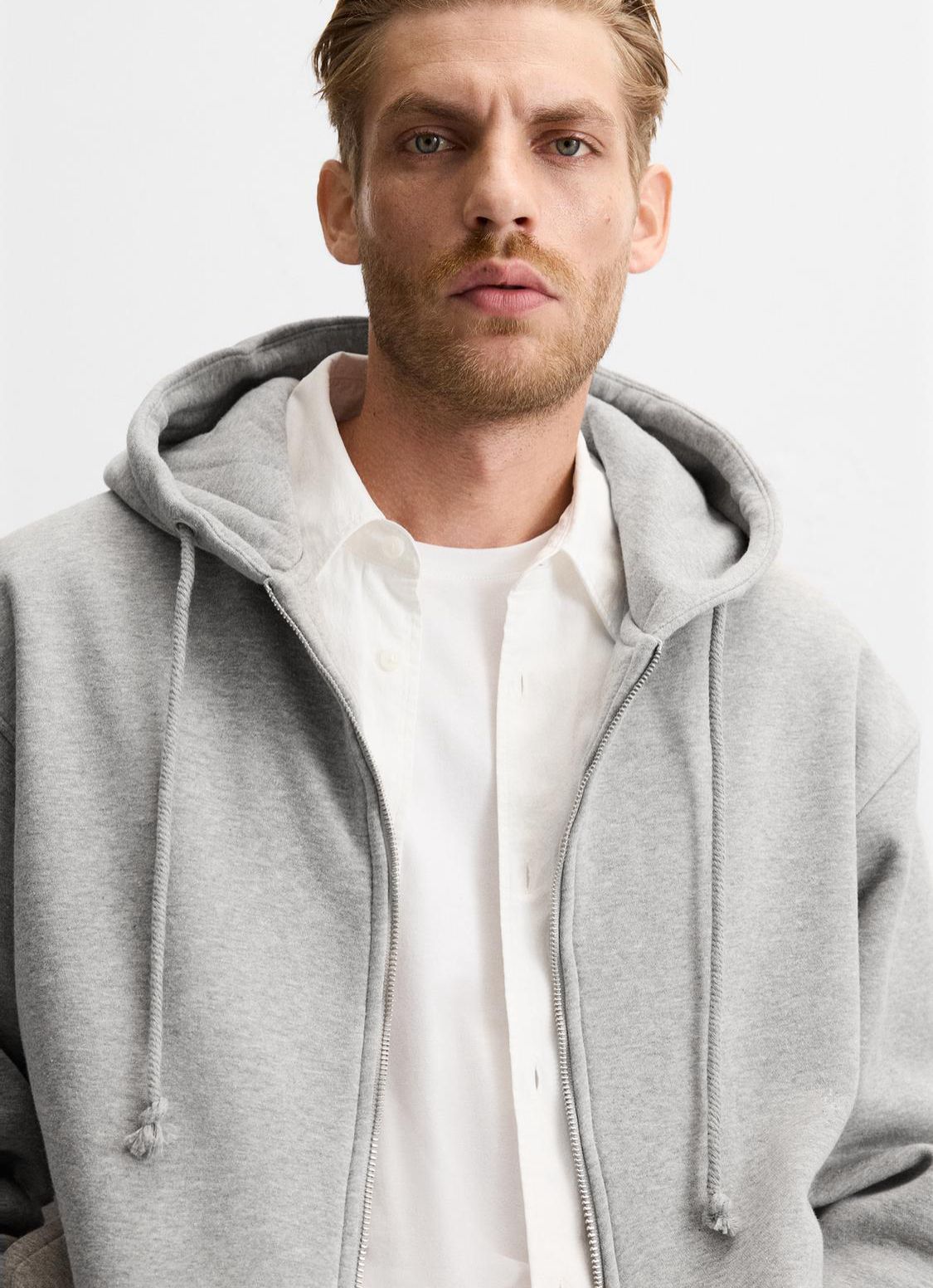 ZARA Grey Zipper Hoodie