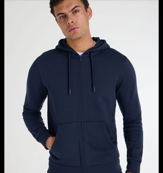 ZARA Navy Blue Zipper Hoodie