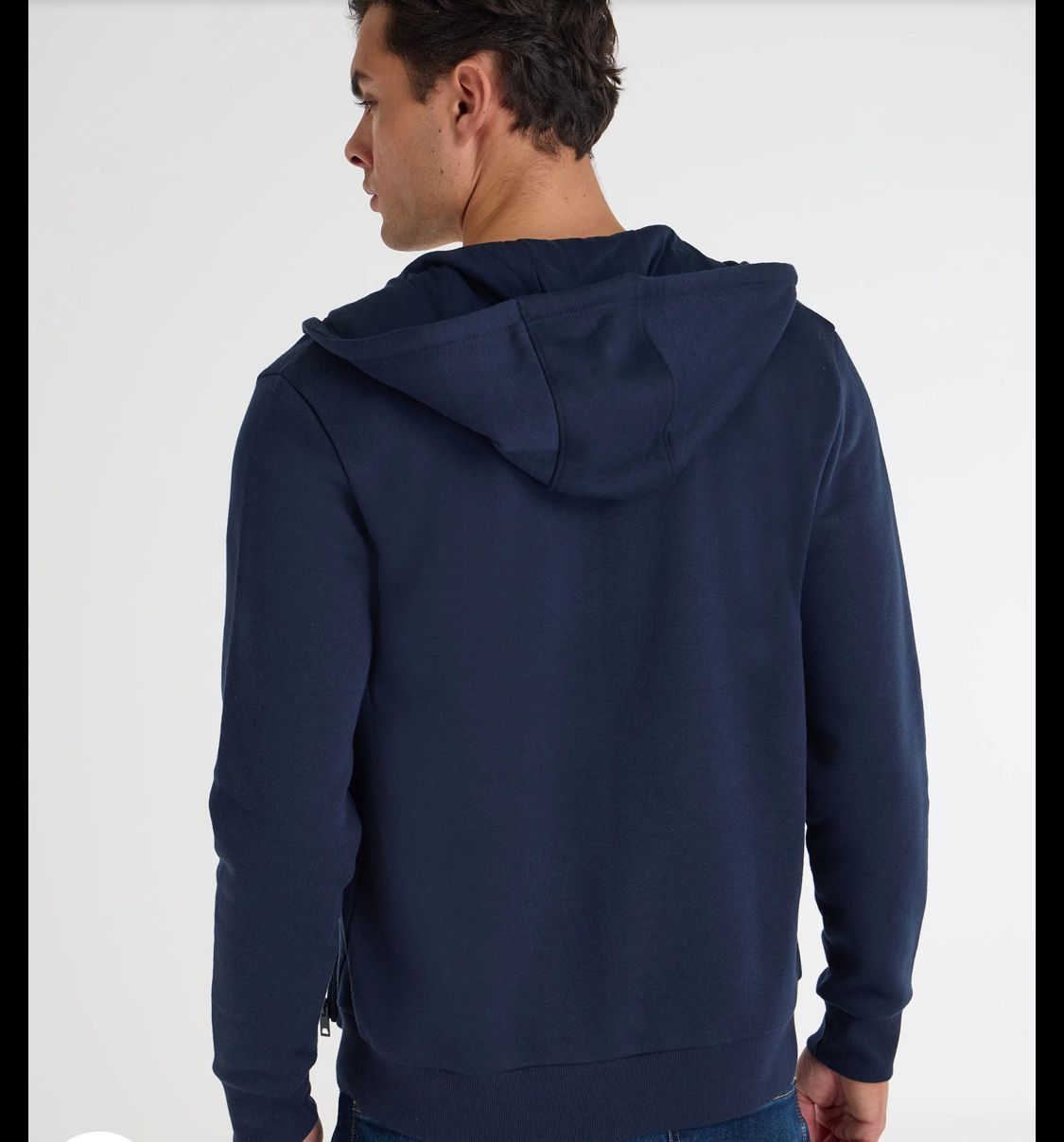 ZARA Navy Blue Zipper Hoodie